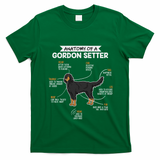 Anatomy Of A Gordon Setter Fun Dog M.A.S.T.E.RS Lady T-Shirt - Irish Green