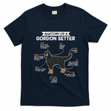 Anatomy Of A Gordon Setter Fun Dog M.A.S.T.E.RS Lady T-Shirt - Navy Blue