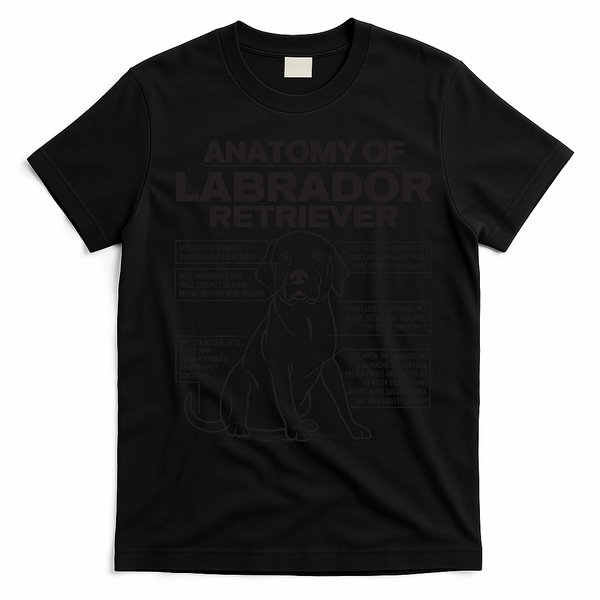 Anatomy Of A Labrador Retriever Funny Dog Owner Gifts T-Shirt - Black