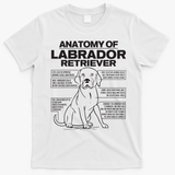 Anatomy Of A Labrador Retriever Funny Dog Owner Gifts T-Shirt - White