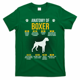 Anatomy Of Boxer Dog Lover Funny T-Shirt - Irish Green