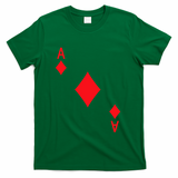 Ace Of Diamonds Playing Card T-Shirt - Green