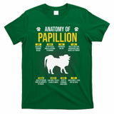 Anatomy Of Papillion Dog Lover T-Shirt - Irish Green