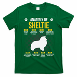 Anatomy Of Sheltie Dog Lover T-Shirt - Irish Green