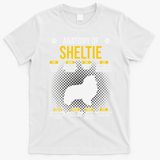 Anatomy Of Sheltie Dog Lover T-Shirt - White