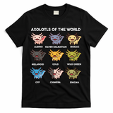 Axolotl Of World  T-Shirt - Black