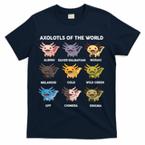 Axolotl Of World  T-Shirt - Navy