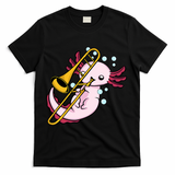 Axolotl Playing Trombone  Marching Band Trombone T-Shirt - Black