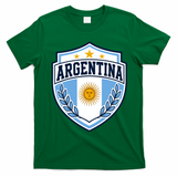 Argentina Soccer Crest Sun Stars For Fans T-Shirt - Irish Green