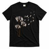 Australian Shepherd Flower Fly Dandelion Funny Dog Lovers T-Shirt - Black