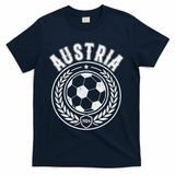 Austria Soccer Futbol Fan Country  T-Shirt - Navy