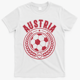 Austria Soccer Futbol Fan Country  T-Shirt - White
