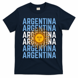 Argentina Sun Soccer Fan T-Shirt - Navy Blue