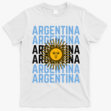 Argentina Sun Soccer Fan T-Shirt - White