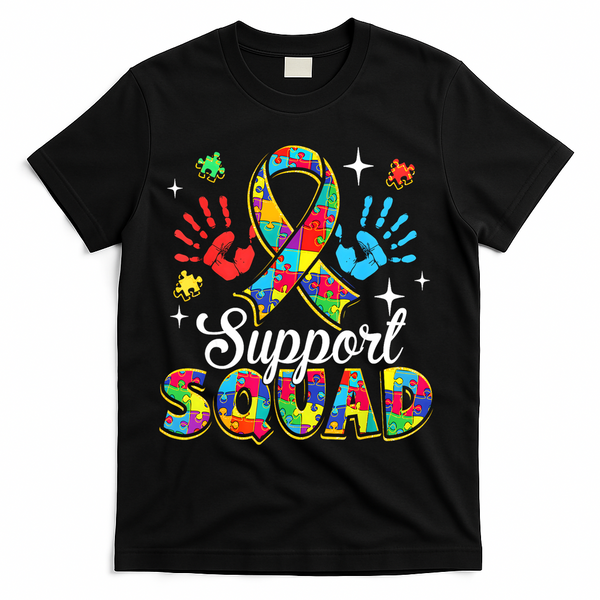 Autism Support Squad T-Shirt - Black
