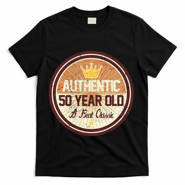 Authentic 50 Year Old Classic 50th Birthday T-Shirt - Black