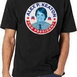 Alex P. Keaton for President Black T-Shirt - White