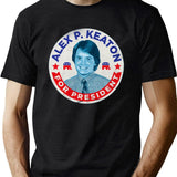 Alex P. Keaton for President Black T-Shirt - Green