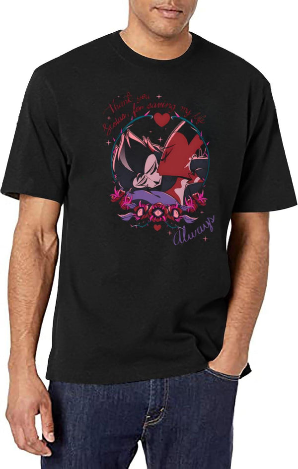 Always - Black T-Shirt ,Hazbin Hotel Essential T-Shirt - White