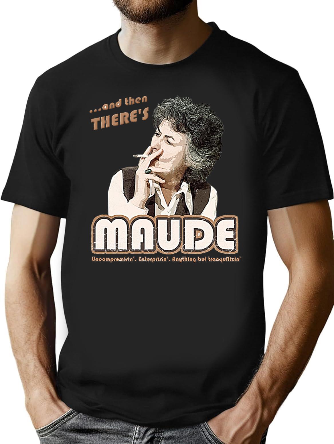And Then There'S Maude Distressed Black T-Shirt - Black
