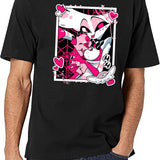 Angel Dust and Fat Nugget Selfie - Hazbin Hotel Essential Black T-Shirt - White