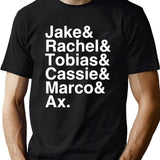 Animorphs Lineup List Black T-Shirt - Green