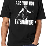 Are You Not Entertained Black T-Shirt - White