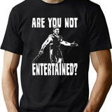 Are You Not Entertained Black T-Shirt - Green