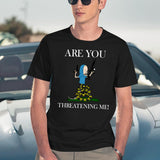Are You Threatening Me Halloween Black T-Shirt - Navy