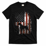 Boxer American Flag USA 4th Of July Dog Gifts T-Shirt - Black