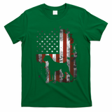Boxer American Flag USA 4th Of July Dog Gifts T-Shirt - Irish Green
