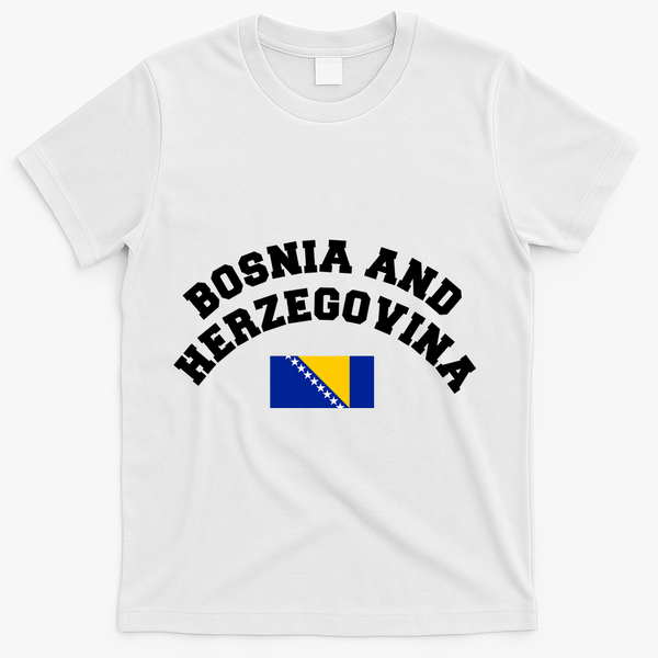 Bosnia And Herzegovina Flag Soccer Sportswear T-Shirt - White
