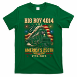 Big Boy 4014 America's 250th Commemorative Train T-Shirt - Irish Green