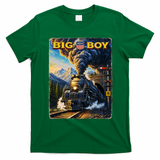 Big Boy 4014 Van Gogh Vintage Steam Locomotive T-Shirt - Irish Green