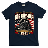 Big Boy 4014 Steam Engine Locomotive Train Railroad T-Shirt - Navy Blue