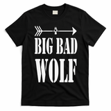 Big Bad and Wolf Funny Wolves Werewolf Cool Dog T-Shirt - Black