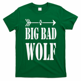 Big Bad and Wolf Funny Wolves Werewolf Cool Dog T-Shirt - Irish Green
