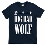 Big Bad and Wolf Funny Wolves Werewolf Cool Dog T-Shirt - Navy Blue