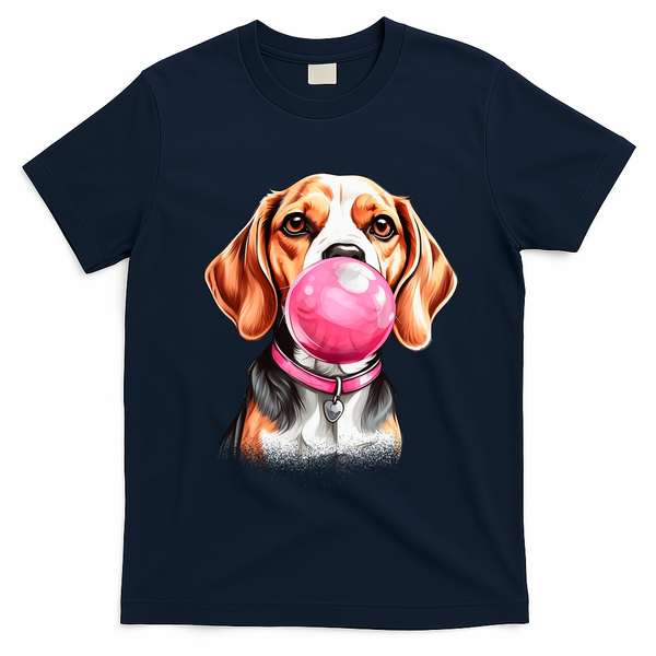 Beagle Bubblegum T-Shirt - Navy Blue
