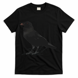 Beautiful Black Crow Raven Bird Silhouette T-Shirt - Black