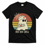 Boo Boo Crew Nurse Halloween Nurse Retro T-Shirt - Black
