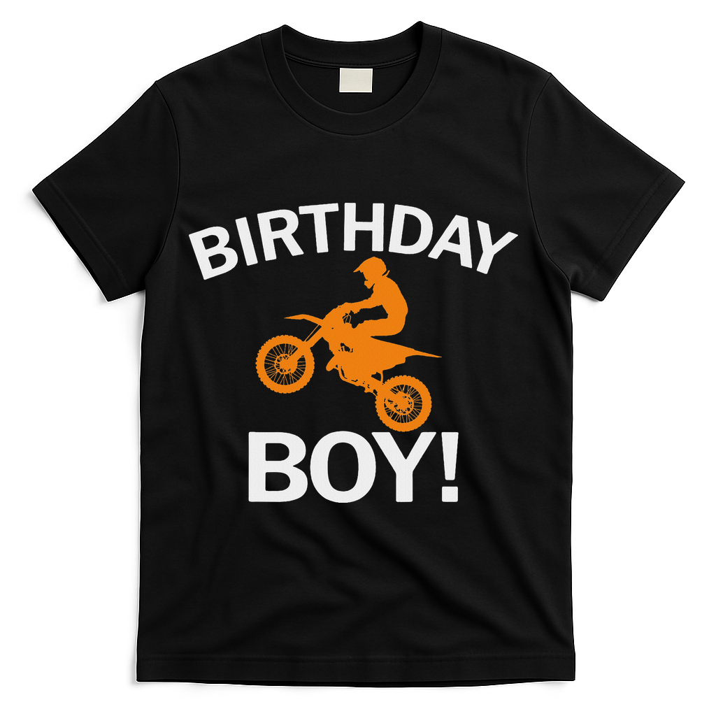 Birthday Boy Mx Dirt Bike Motocross T-Shirt - Black