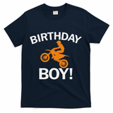 Birthday Boy Mx Dirt Bike Motocross T-Shirt - Navy