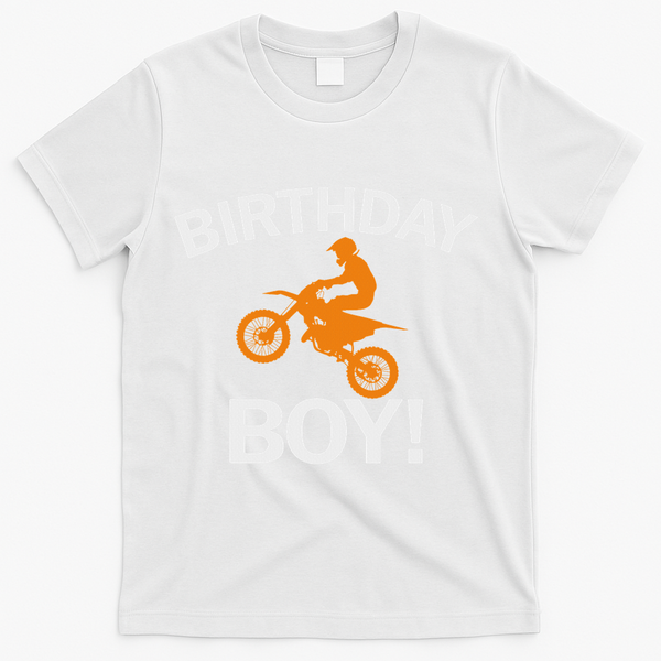 Birthday Boy Mx Dirt Bike Motocross T-Shirt - White