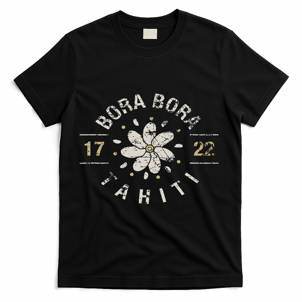Bora Bora Tahiti Cool Vacation Location Souvenir Gift T-Shirt - Black
