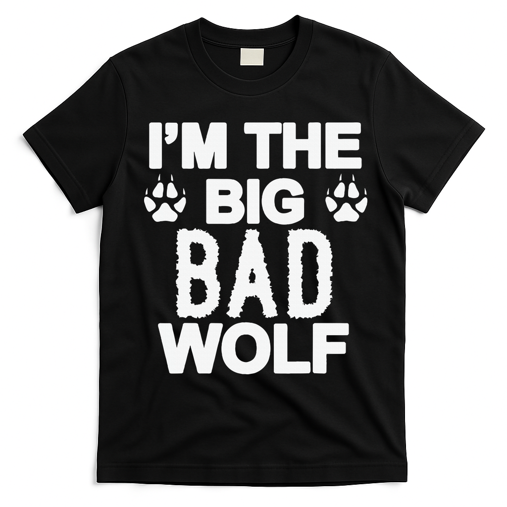 Big Bad Werewolf Wolf Lover Dog T-Shirt - Black