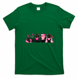 Breast Cancer Book Lover Cats T-Shirt - Irish Green