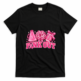 Breast Cancer Cheer Pink Out Awareness T-Shirt - Black