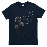 Border Collie Flower Fly Dandelion Funny Dog T-Shirt - Navy Blue