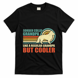 Border Collie Grandpa Vintage Border Collie Dog Fathers Day T-Shirt - Black